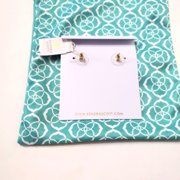 Kendra Scott Pink Gold Toned Studs New Bag - Picture 5 of 6
